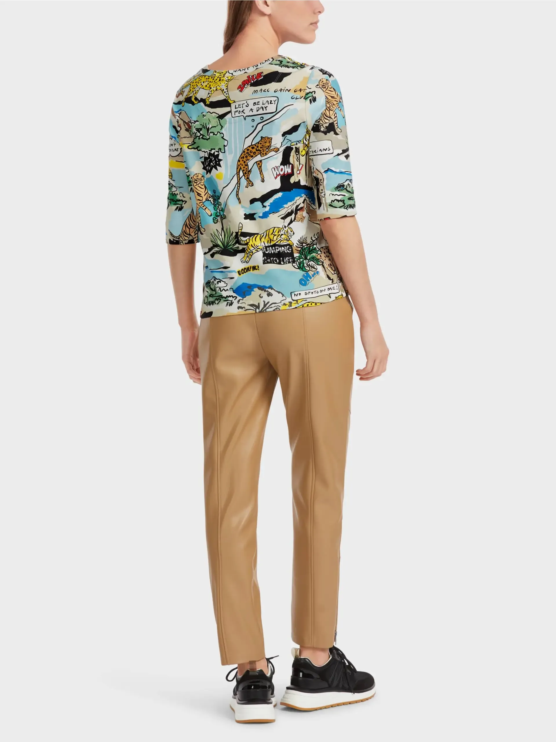 Marc Cain Sports T-shirt med comic print - Billede 2