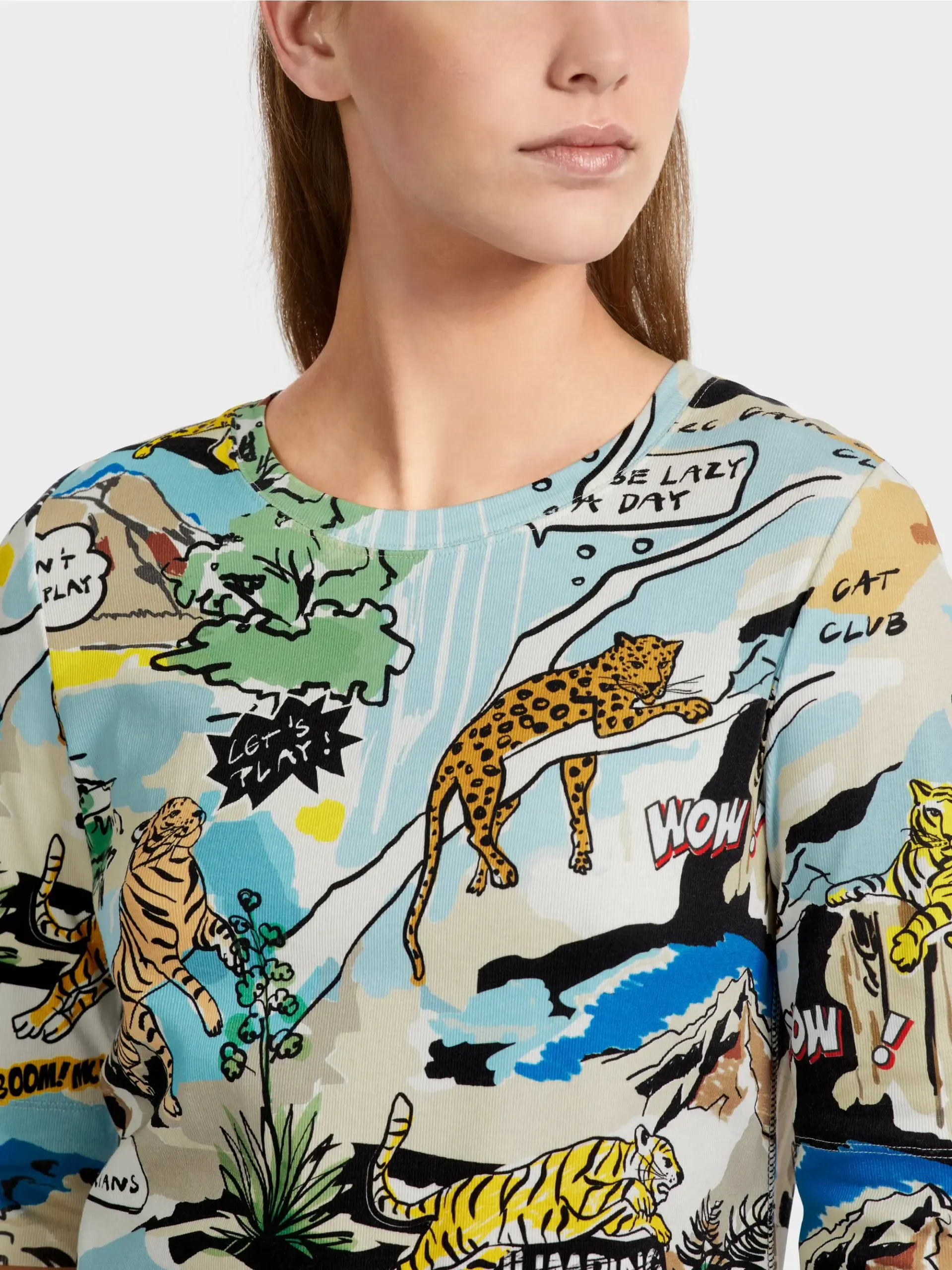 Marc Cain Sports T-shirt med comic print - Billede 3
