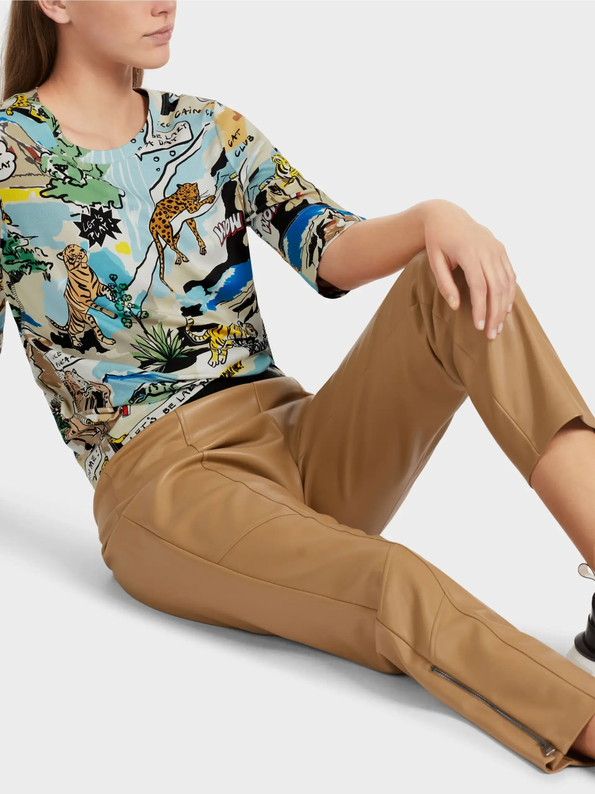 Marc Cain Sports T-shirt med comic print - Billede 5