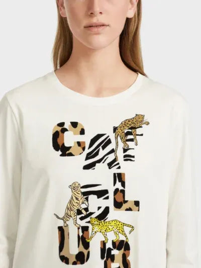Marc cain Sports T shirt i raahvid med print 2 scaled