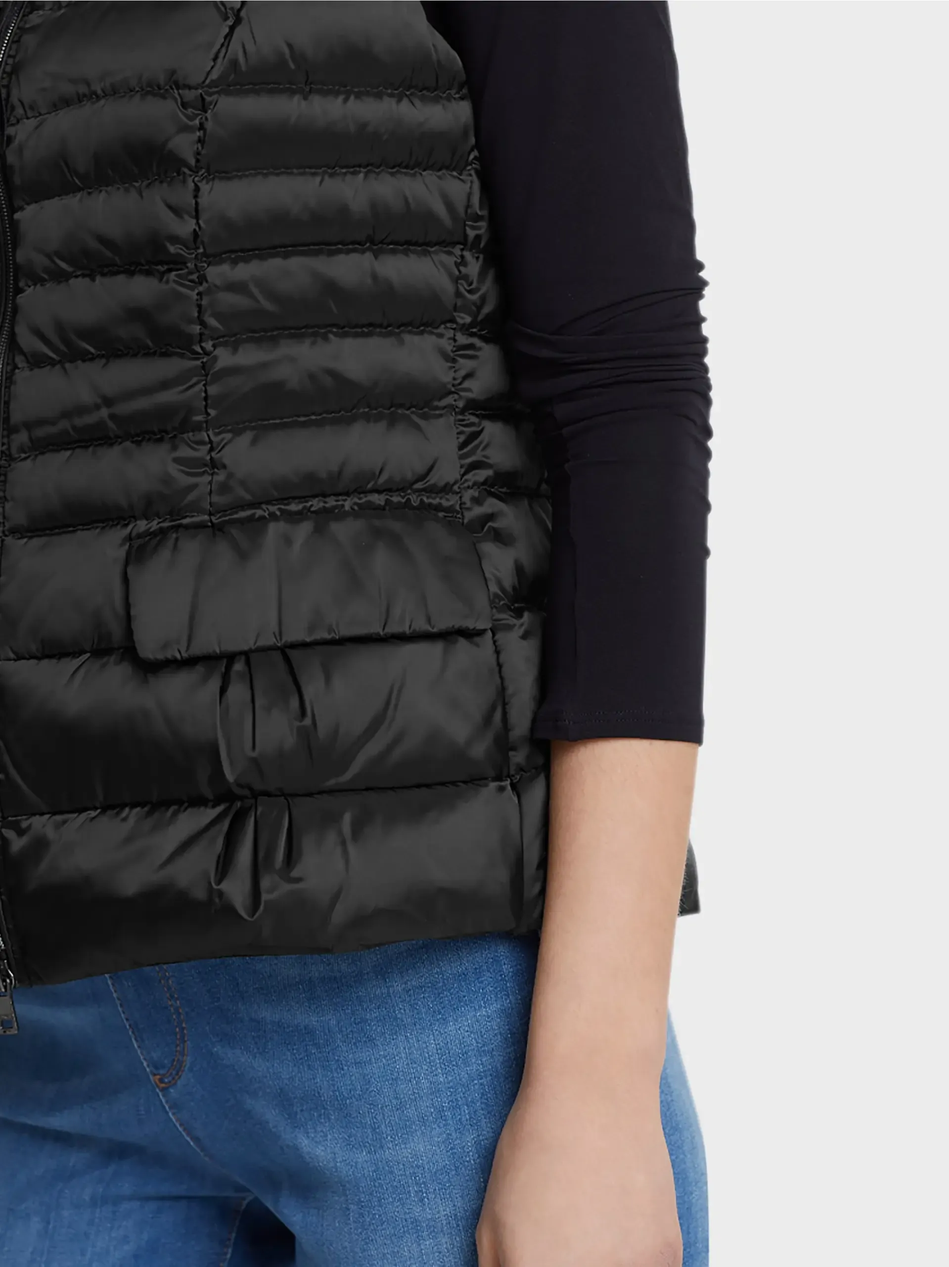 Marc Cain Essentials Quiltet vest med dunfoer - Billede 4
