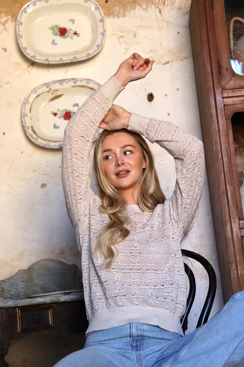 O`TAY Frankie Blouse - Tallow - Billede 3