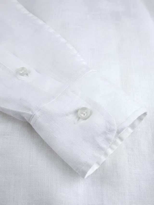 Stenstrøms Hillary Hvid bluse i hør feminine - Billede 5