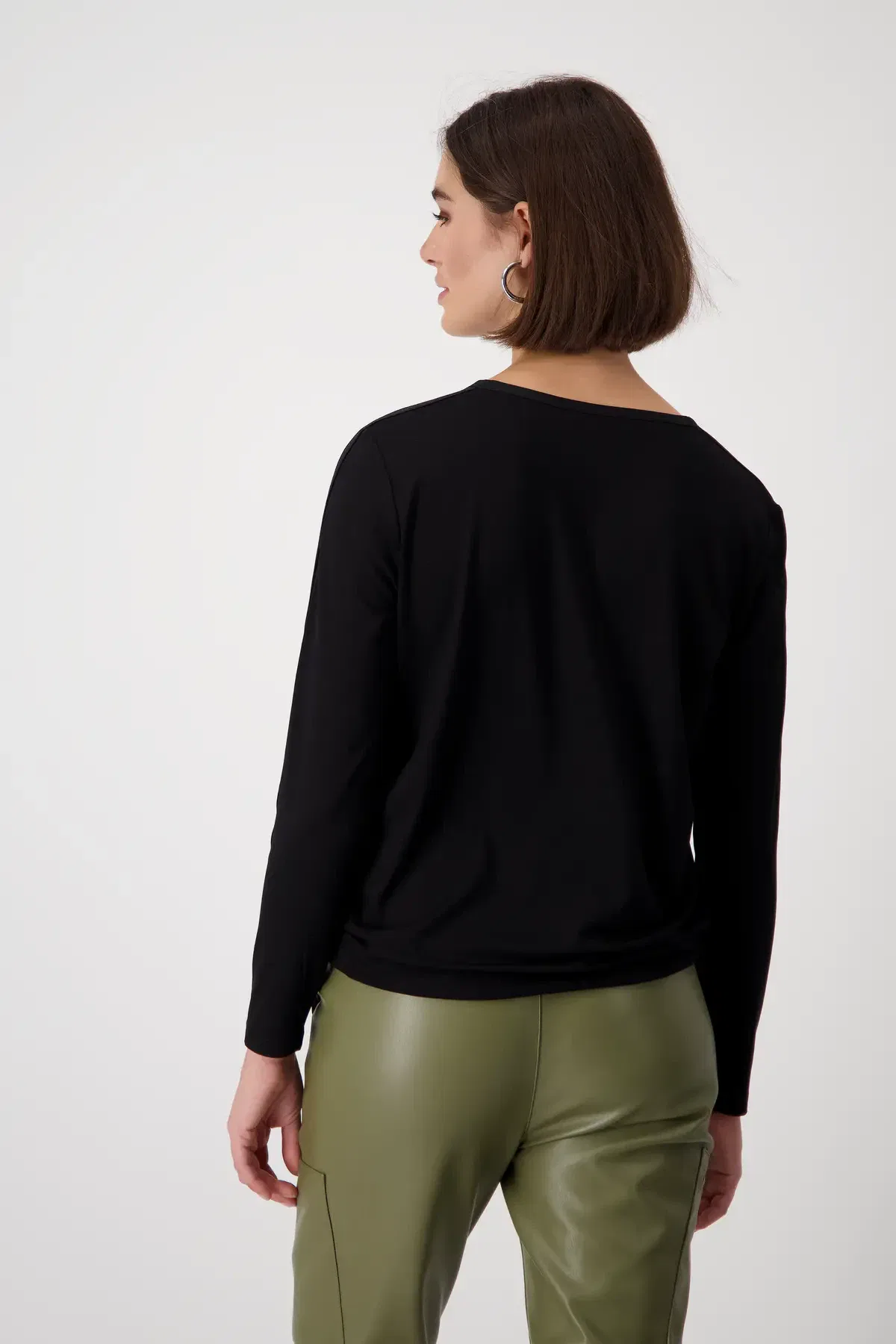 Monari bluse med rhinsten - sort - Billede 2