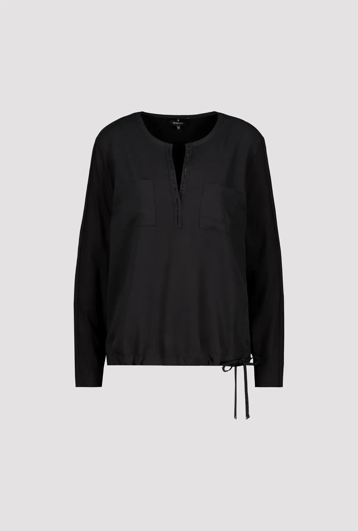 Monari bluse med rhinsten - sort - Billede 5