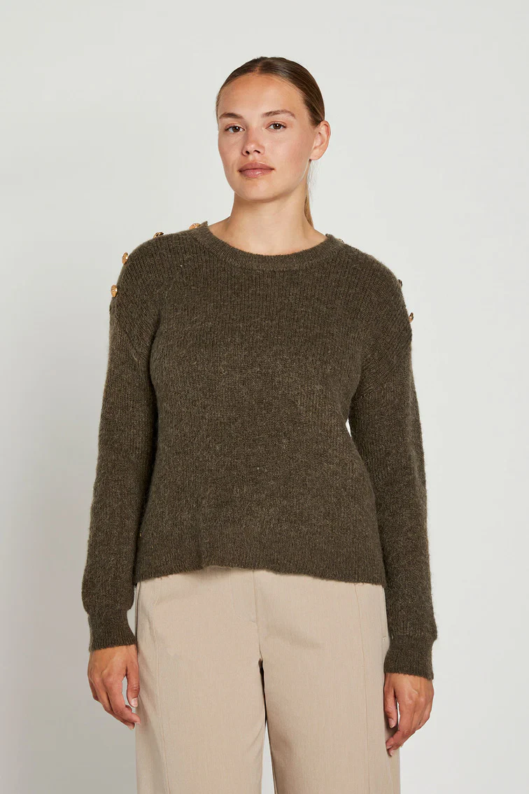 PBO Erida striktrøje - Brown army