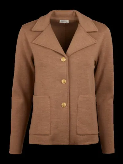 Stenstroems Dea Lys beige cardigan i merinould