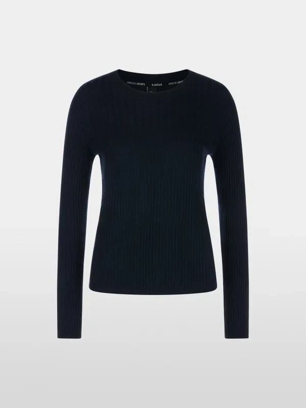 Marc Cain Sports Fitted sweater – Rethink Together Navy - Billede 6