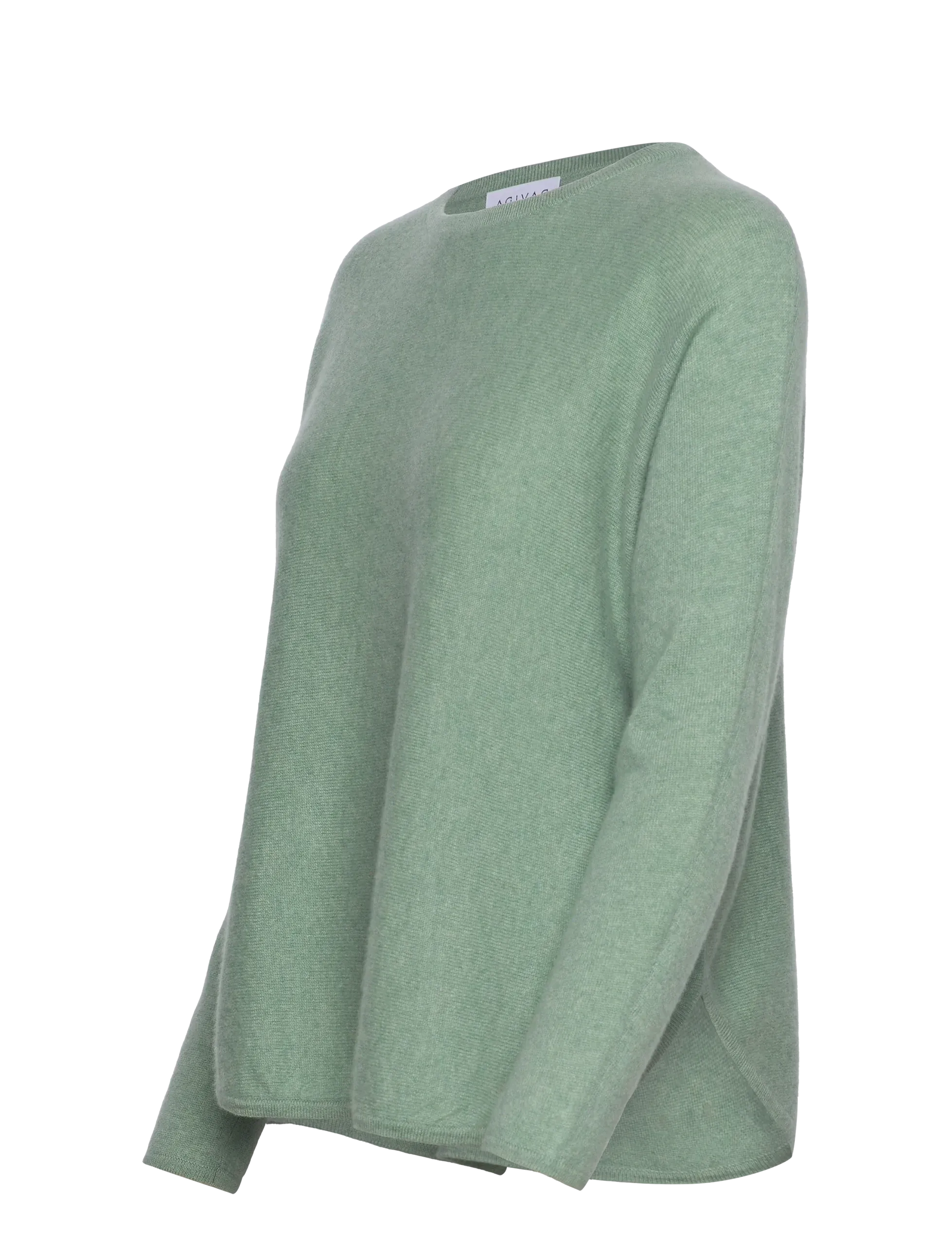 Davida Cashmere Curved Sweater sage - Billede 4
