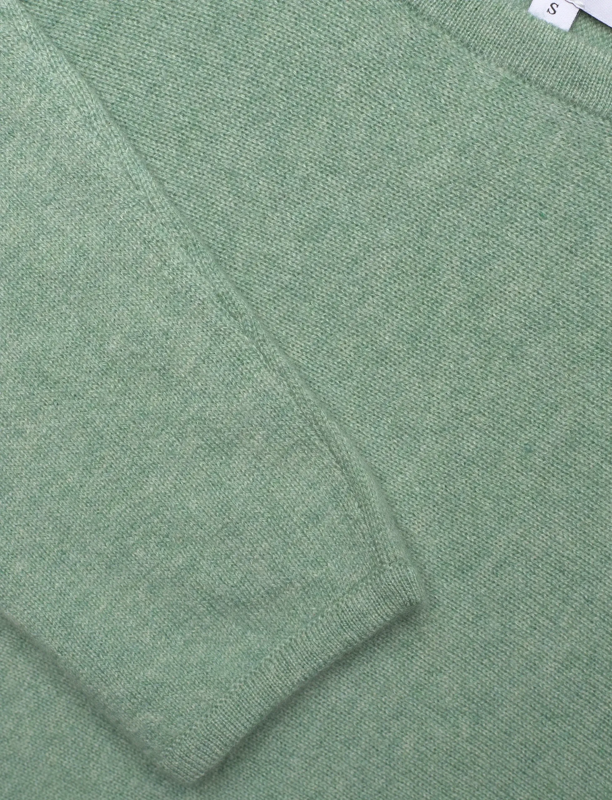 Davida Cashmere Curved Sweater sage - Billede 5