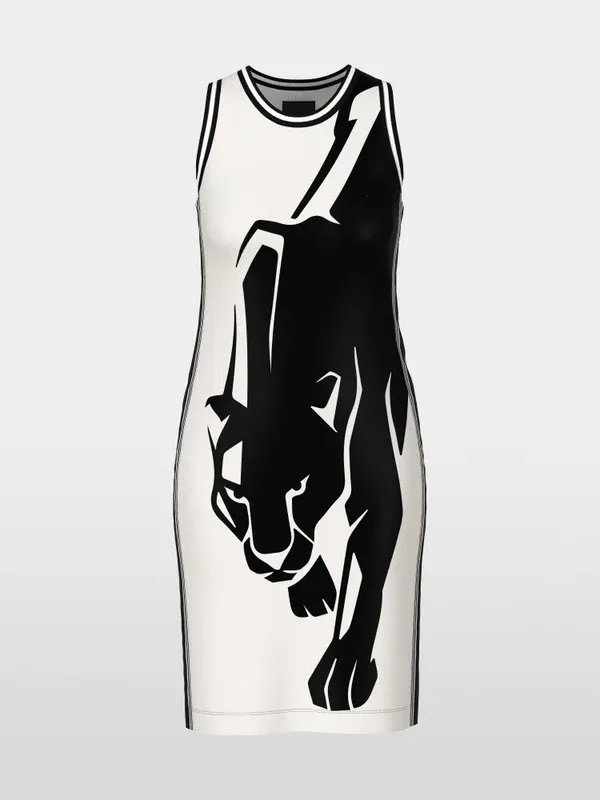 Marc Cain Sports Sheath kjole med pantermotiv - Billede 6