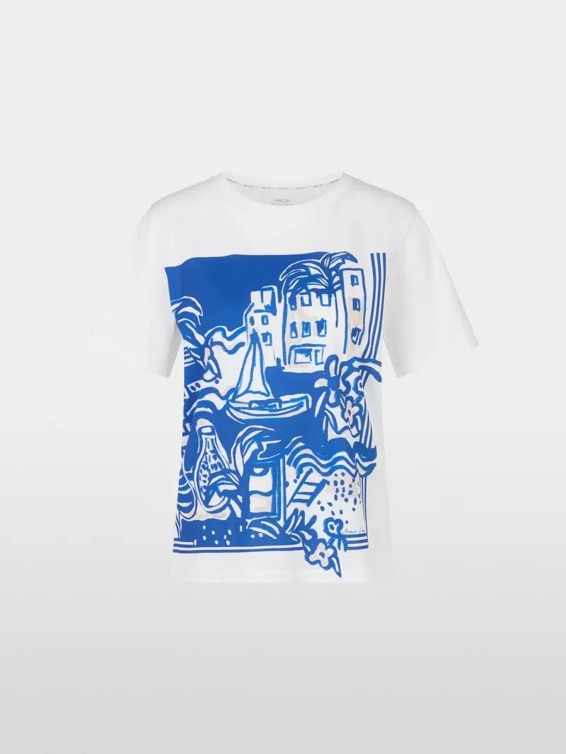 Marc Cain Collections Rethink Together T-shirt med print - Billede 5