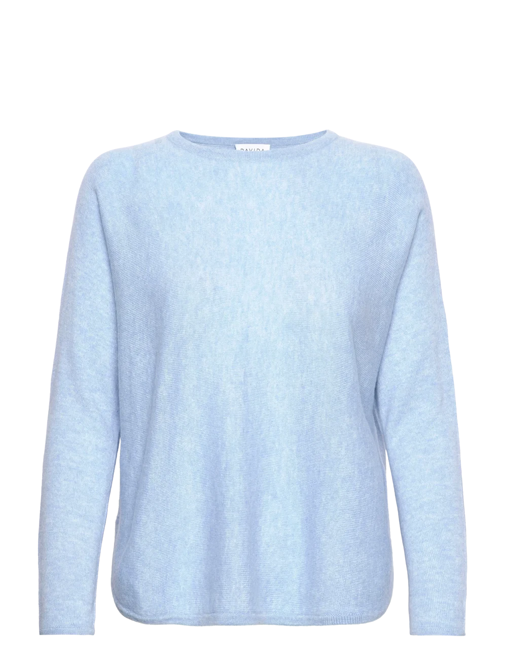 Davida Cashmere curved sweater - lys blå