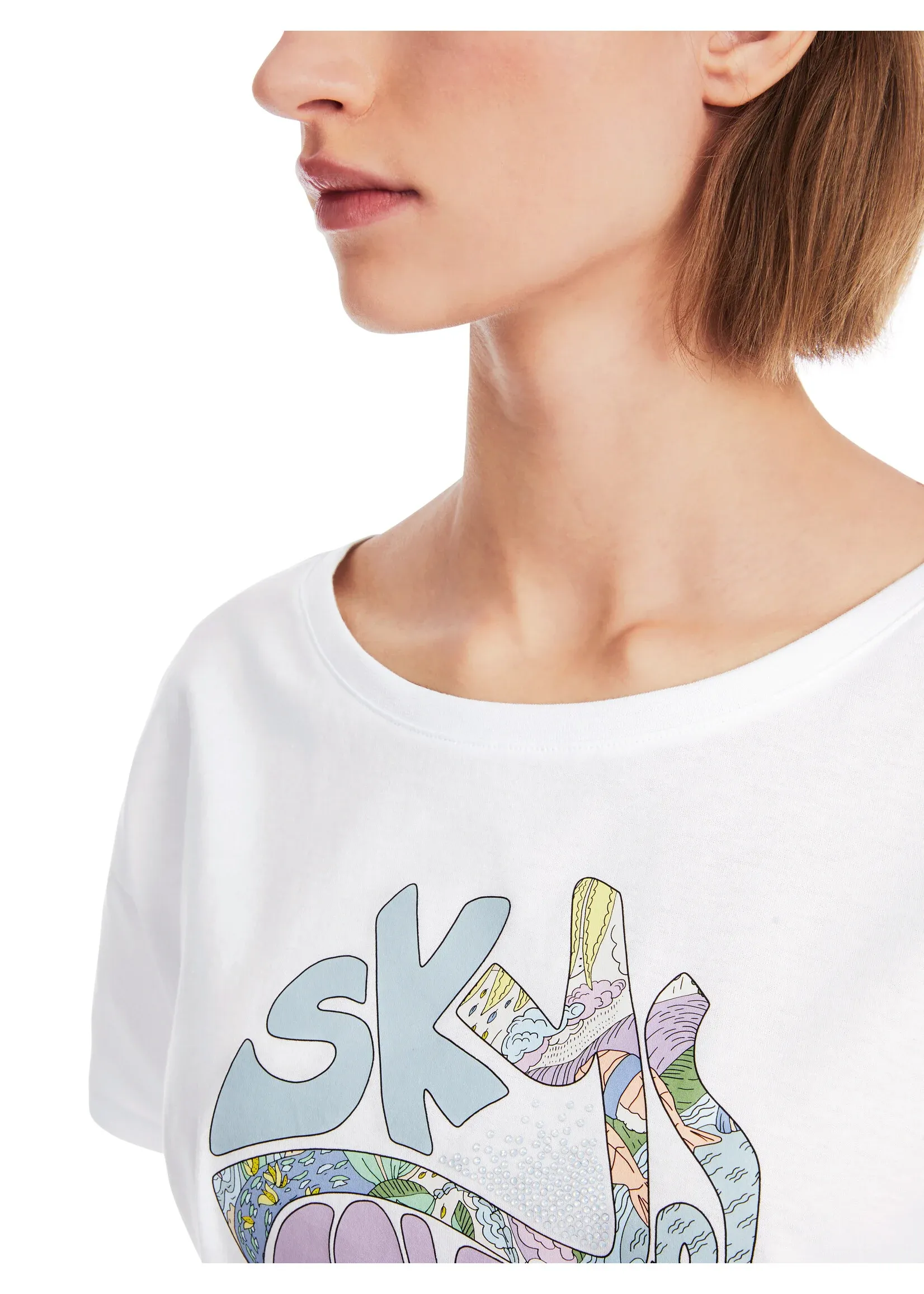 Marc Cain Sports Rethink Together rhinsten t-shirt - Billede 4