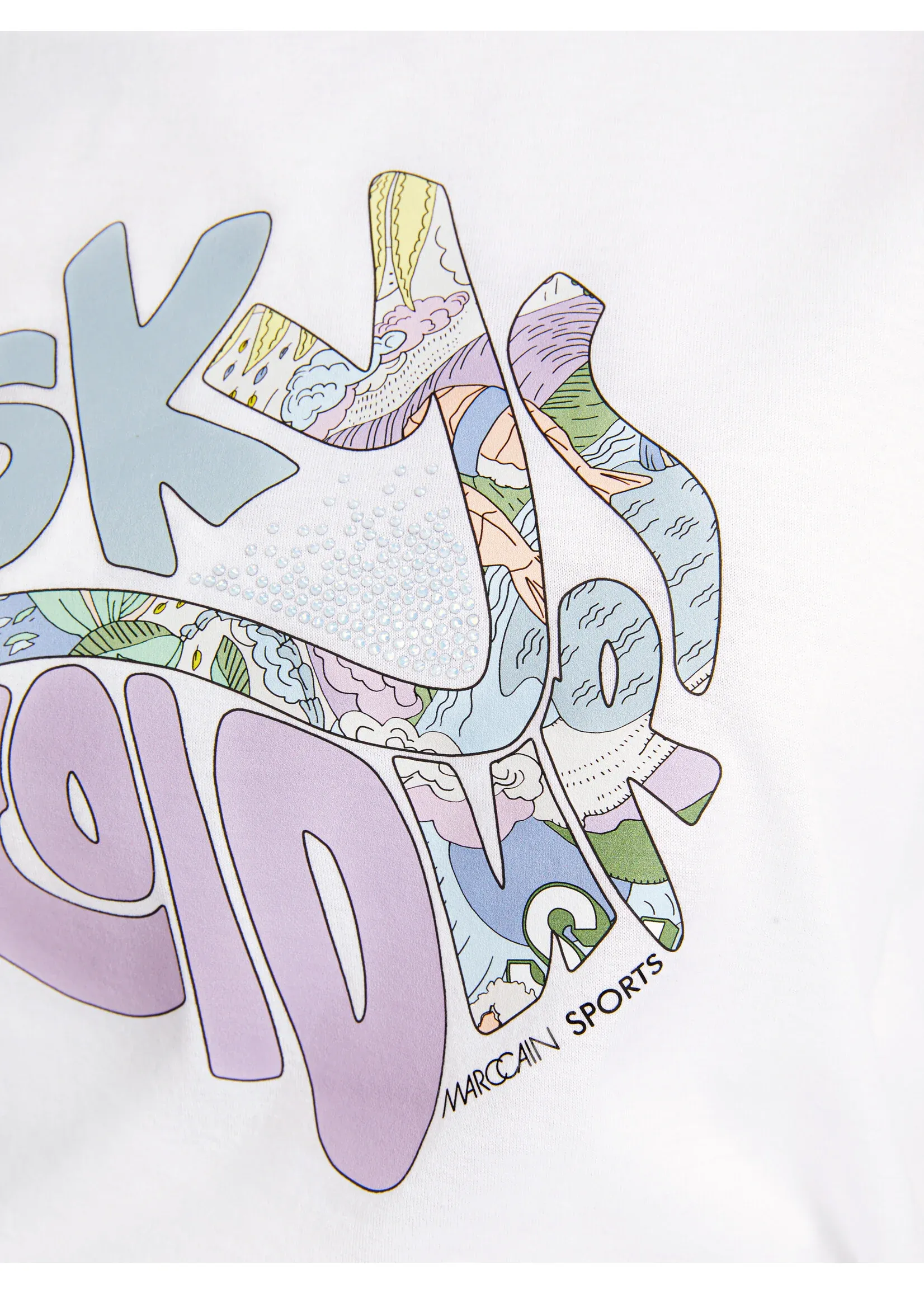 Marc Cain Sports Rethink Together rhinsten t-shirt - Billede 5