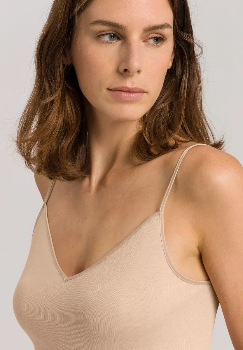 Hanro Cotton Seamless top i beige - Billede 3