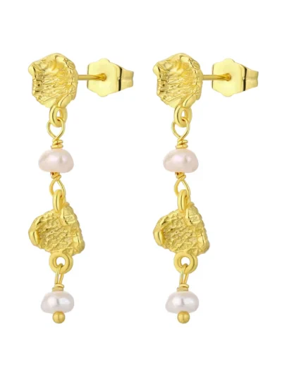 Zefina øreringe - Nelly forgyldt