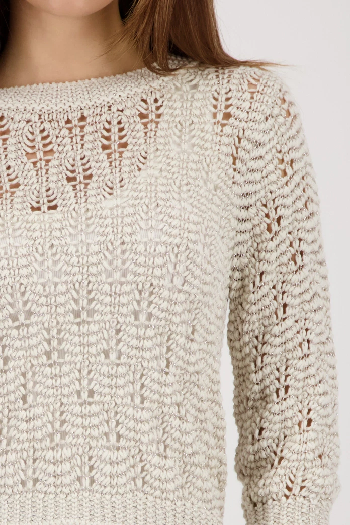 Monari strikket sweater - champagne - Billede 4